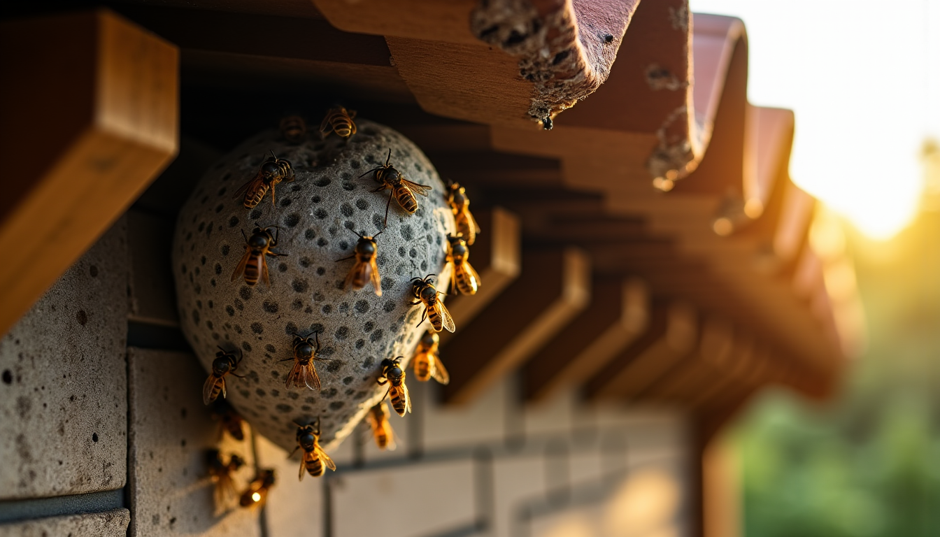 nid de guêpes sous toiture ou dans un mur : comment comprendre la situation — aleur et de ressources qui rend la toiture