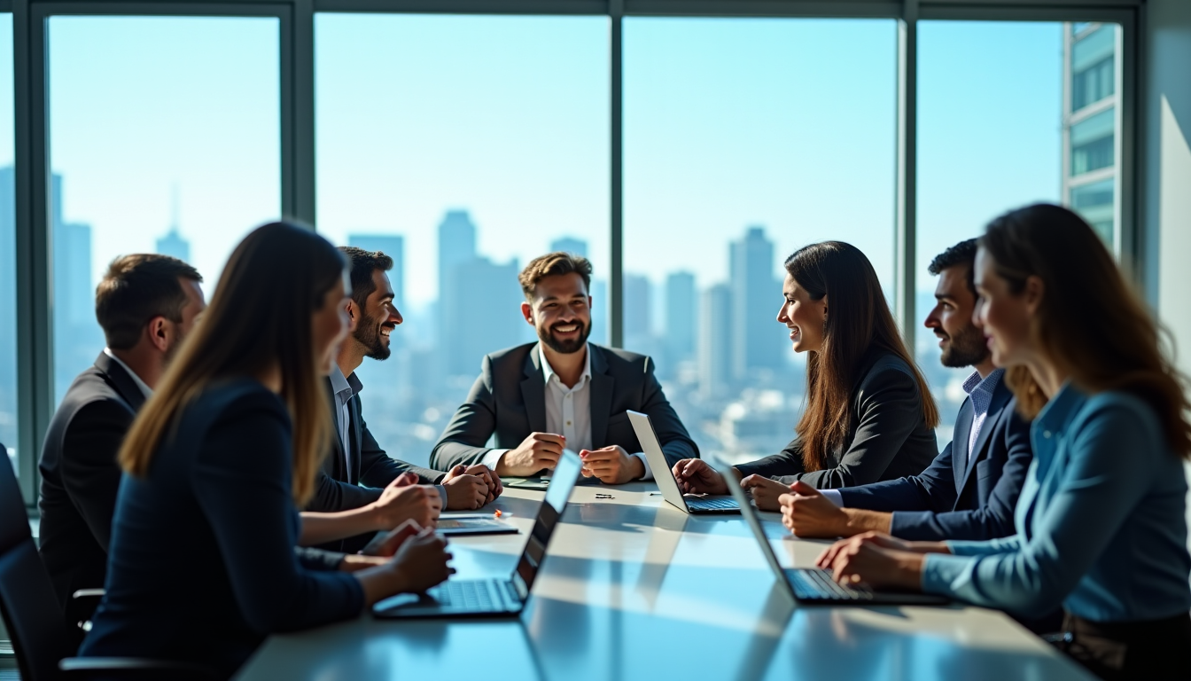 Illustration : hangez avec des professionnels de divers horizons pour — développer vos talents : astuces pour réussir en entreprise