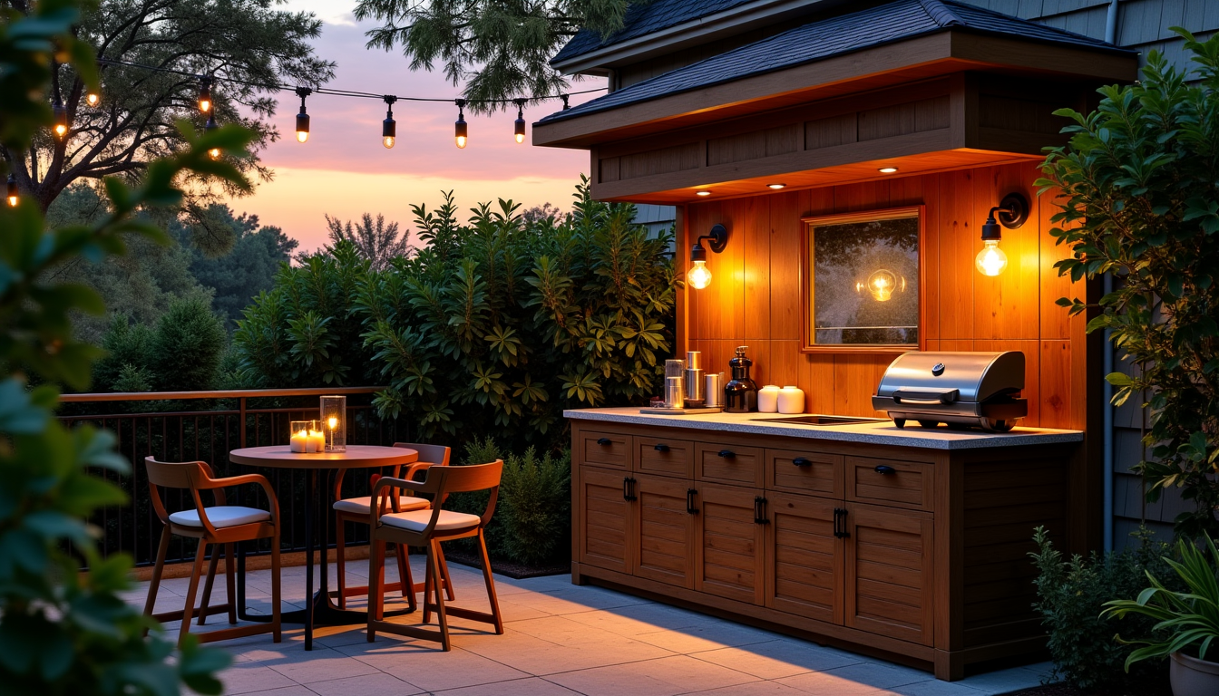 créer une cuisine extérieure pratique même avec un espace limité — , spots solaires, lanternes ambiance, sécurité pour les