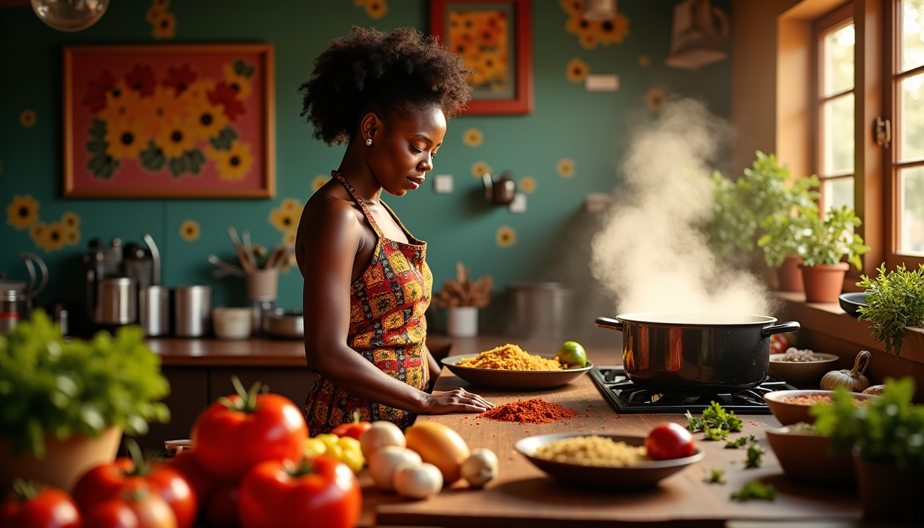 Illustration : une invitation à un voyage sensoriel, où la — bases pour réussir des sauces africaines riches et parfumées