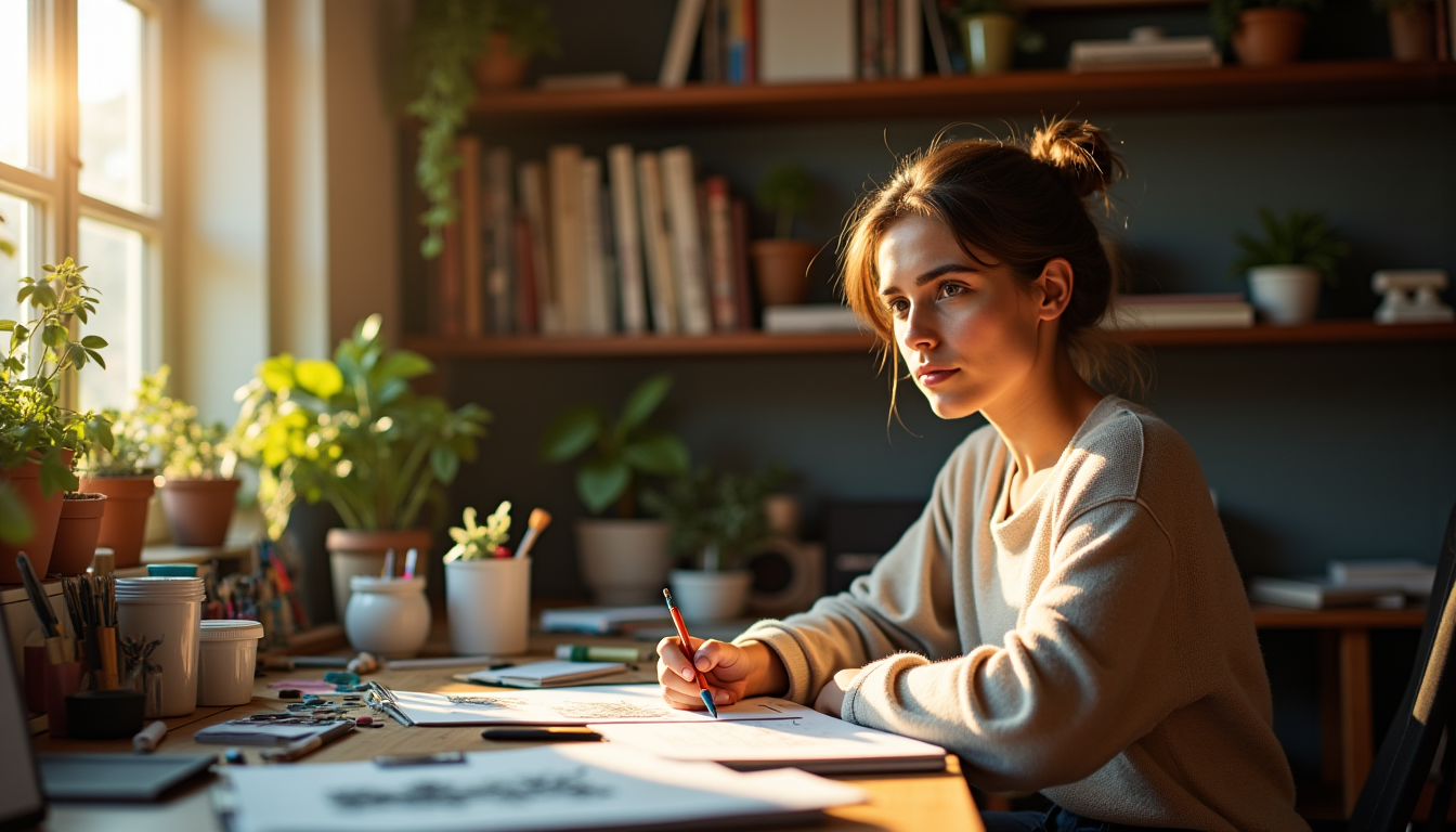 Illustration : cette démarche de création personnelle est un puissant — créer chez soi : révéler ses compétences cachées