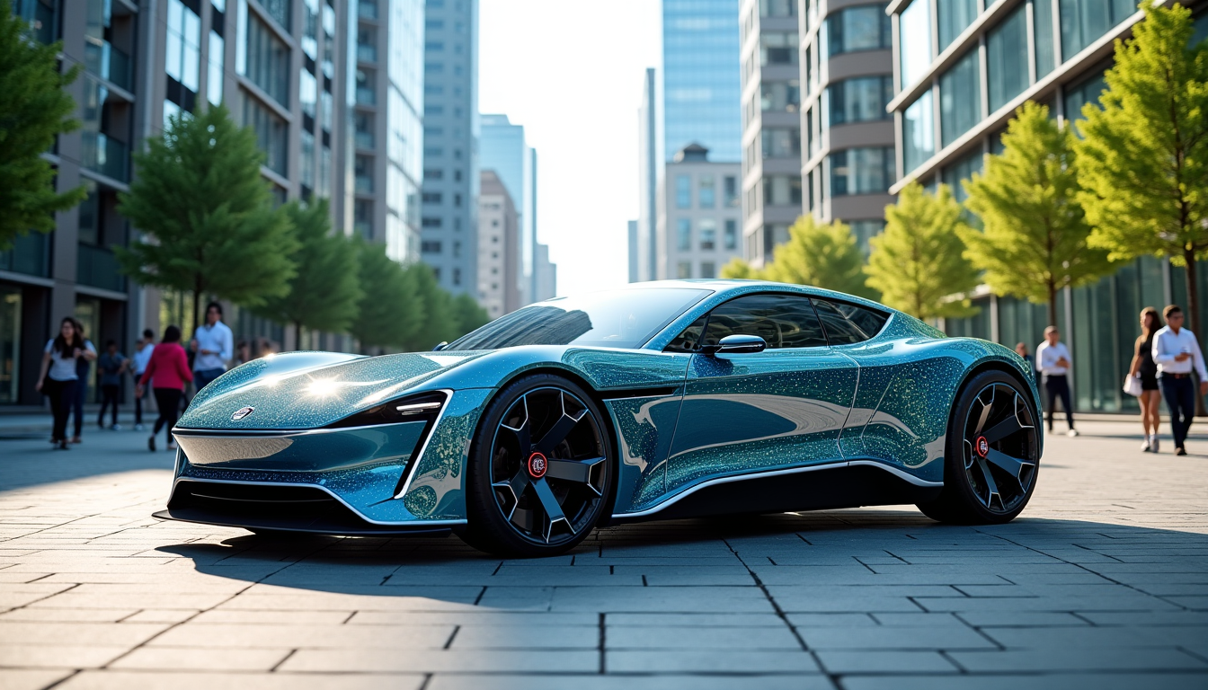 Illustration : "l'avenir de l'automobile n'est pas seulement électrique ou — nouvelles technologies transforment l'industrie automobile