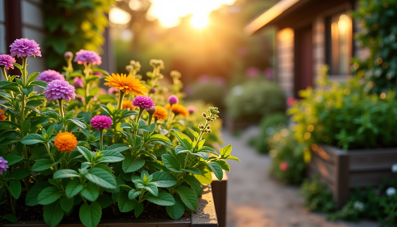 7 astuces pour embellir votre jardin à la maison — liez pas les plantes aromatiques, qui en plus