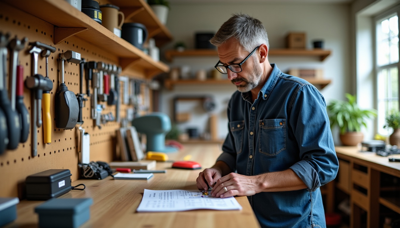 Illustration : un environnement de travail bien organisé est propice — 10 astuces pour réussir vos projets de bricolage à la maison