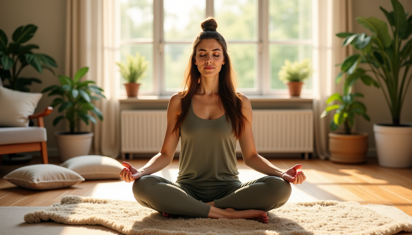 Illustration : globale techniques de relaxation, pleine conscience, pauses régulières — vivre en harmonie : secrets d'un quotidien épanoui