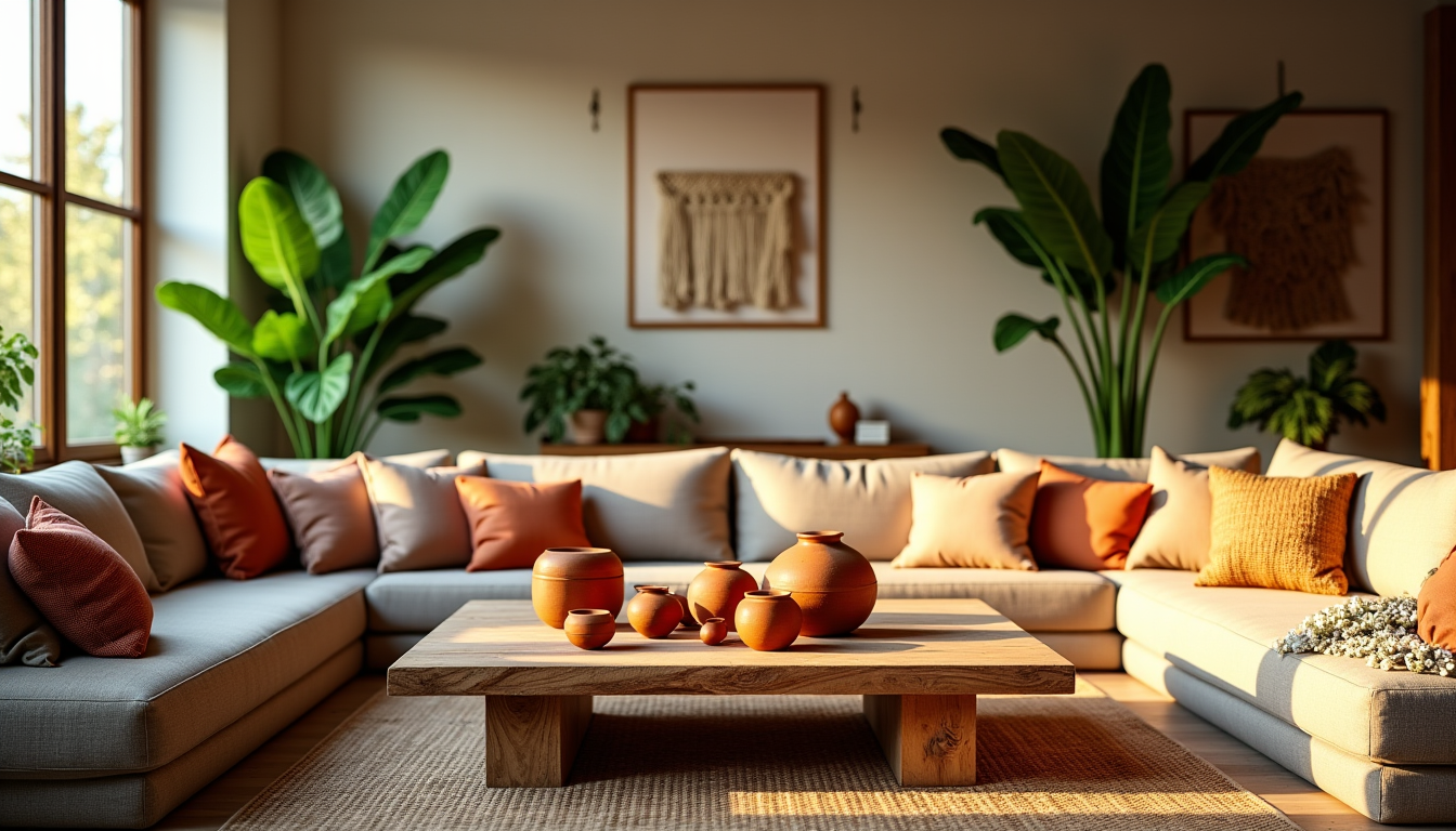 Illustration : introduire des éléments naturels et des créations artisanales — décorer sa maison : astuces pour un intérieur unique