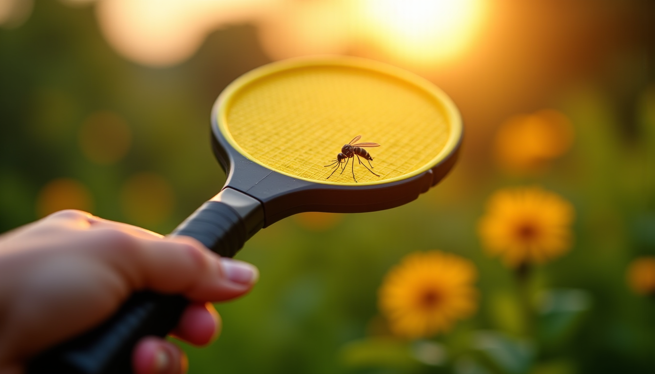 se débarrasser des moustiques avec une raquette anti moustique ? — insectes qui s'aventurent à proximité de l'appareil sans