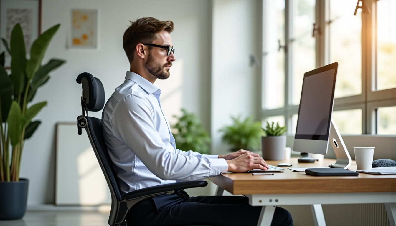 Illustration : le droit stabilisation du bassin et alignement de &mdash; mal de dos au bureau : mon verdict sur l'efficacit&eacute; du changement de posture au quotidien