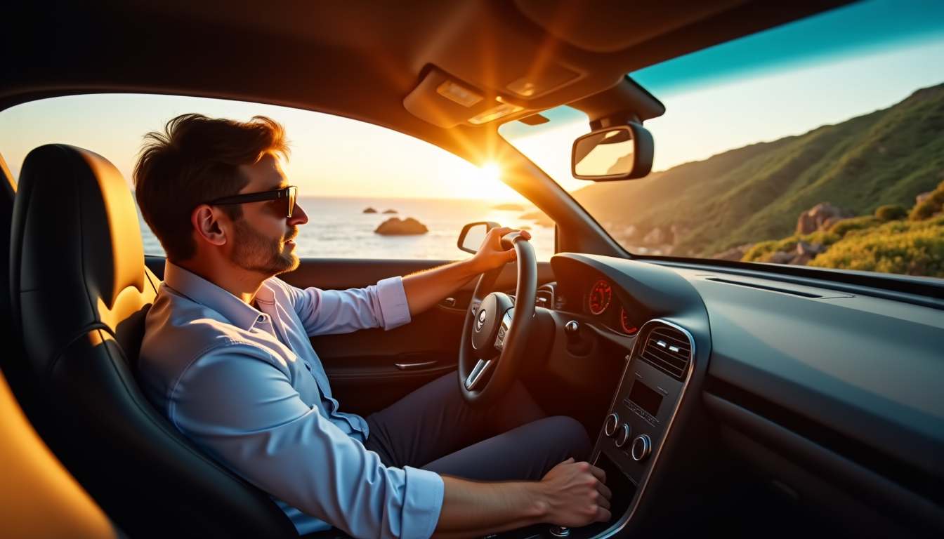 Illustration : atteindre une expérience optimale au volant repose sur — l'art de conduire : secrets pour une expérience optimale