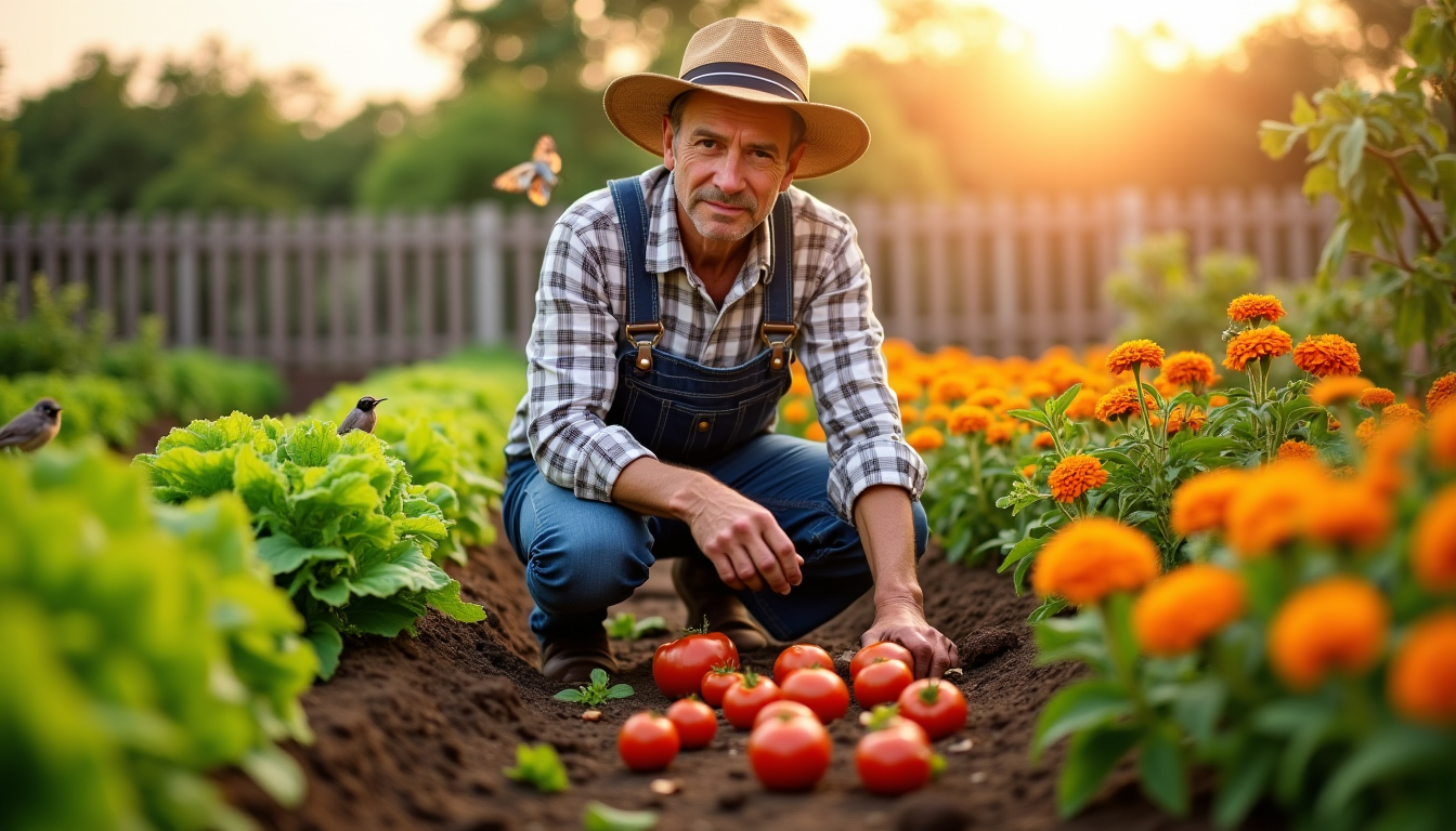Illustration : un potager est un écosystème dynamique qui nécessite — secrets du potager : astuces pour un jardinage réussi