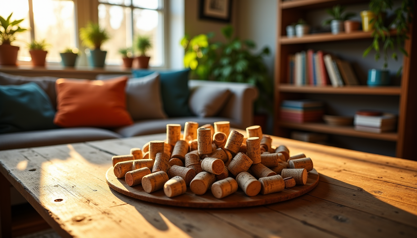 Illustration : bouchons en liège ou de petits objets recyclés — créer des merveilles avec des outils simples et peu coûteux