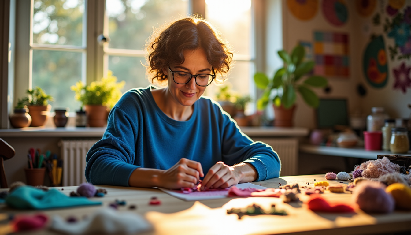 Illustration : enfin, la création manuelle peut favoriser le partage — découvrir l'atelier maison : une exploration créative unique