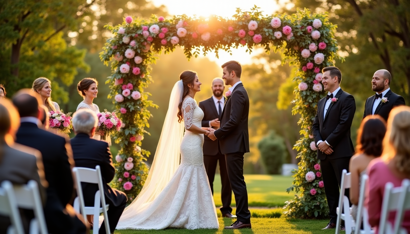 Illustration : même avec la meilleure organisation du monde, des — mariage parfait : astuces pour une organisation sans stress