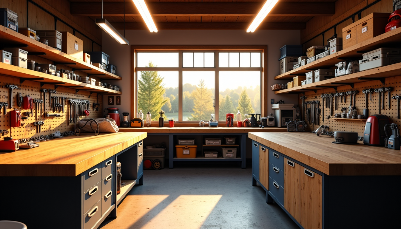 Illustration : l'organisation est la clé de la productivité dans — créer un atelier maison : astuces et idées pratiques