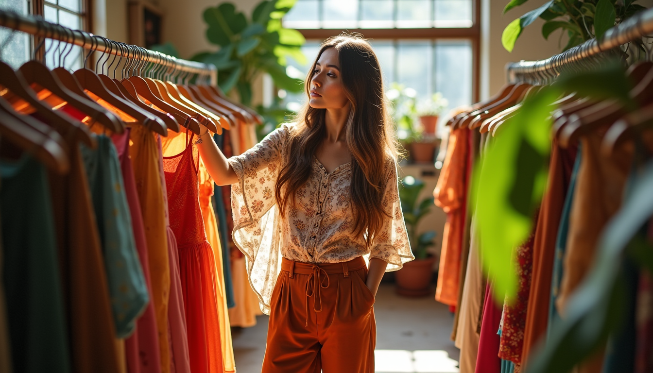 Illustration : ces éléments se combinent pour créer des ensembles — les boutiques de mode bohème chic séduisent les femmes en quête d’un vestiaire féminin et inspirant ?