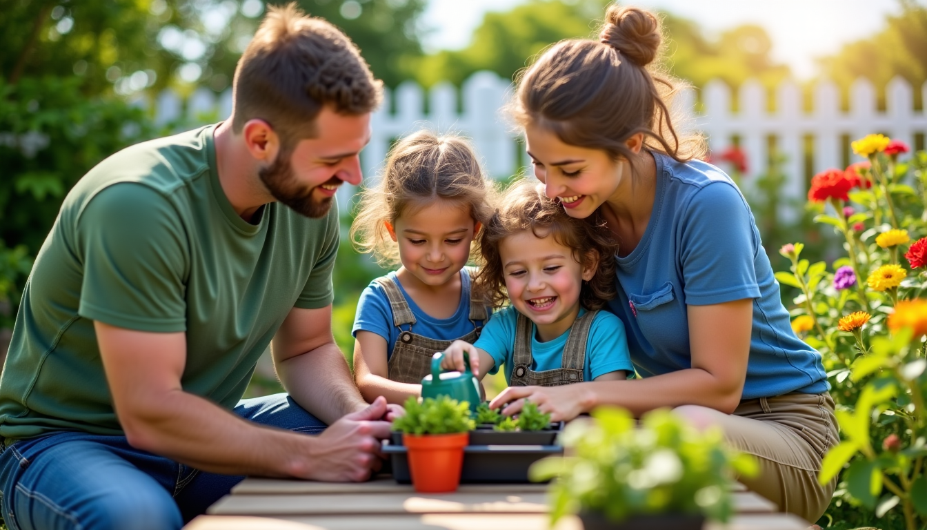 Illustration : ces moments partagés autour du jardinage sont précieux — créer un coin de nature chez soi avec un atelier jardinage