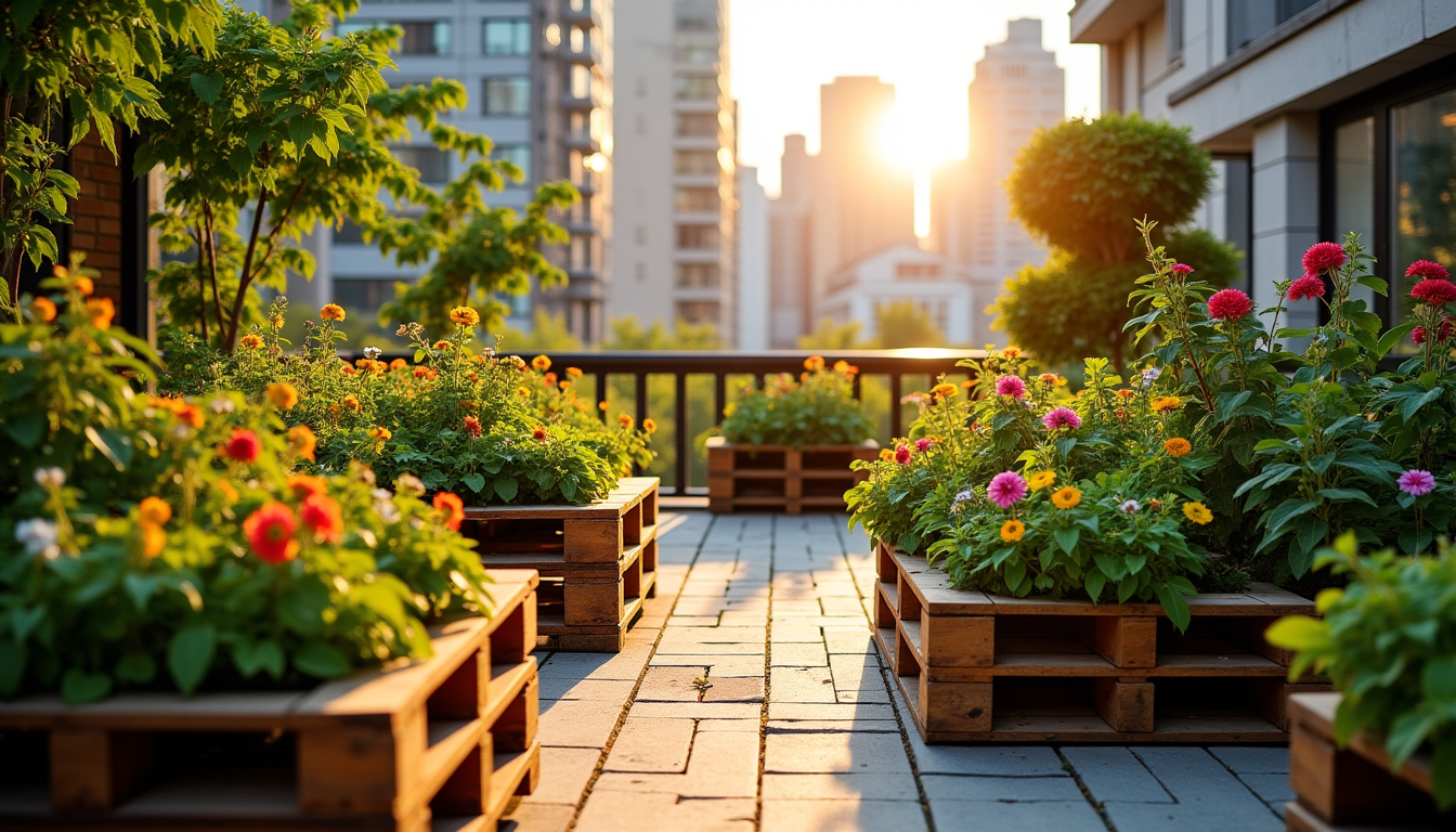 Illustration : pour un aménagement durable, pensez à la récupération. — secret des jardins en pleine ville