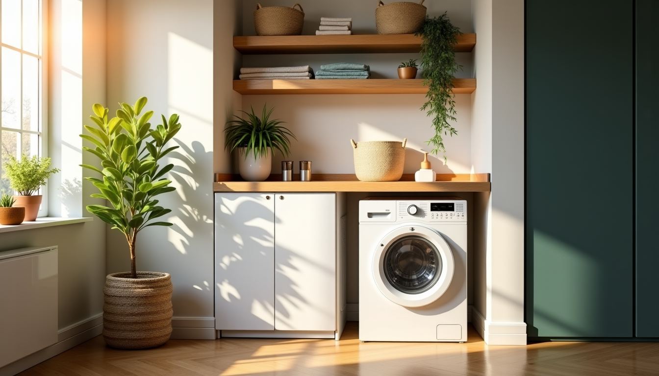 créer une buanderie discrète même dans un logement de petite surface — « l'optimisation des petits espaces ne consiste pas