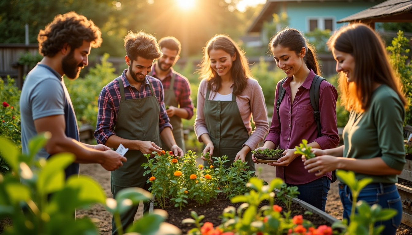 Illustration : les grainothèques et les échanges entre passionnés sont — créer un jardin maison : astuces et conseils pratiques