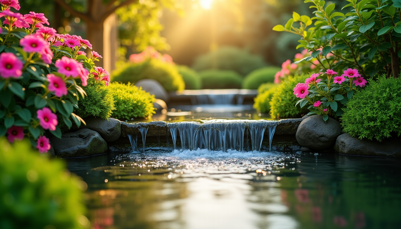 Illustration : l'intégration de l'eau dans votre jardin est sans — cultiver son oasis : astuces pour un jardin luxuriant