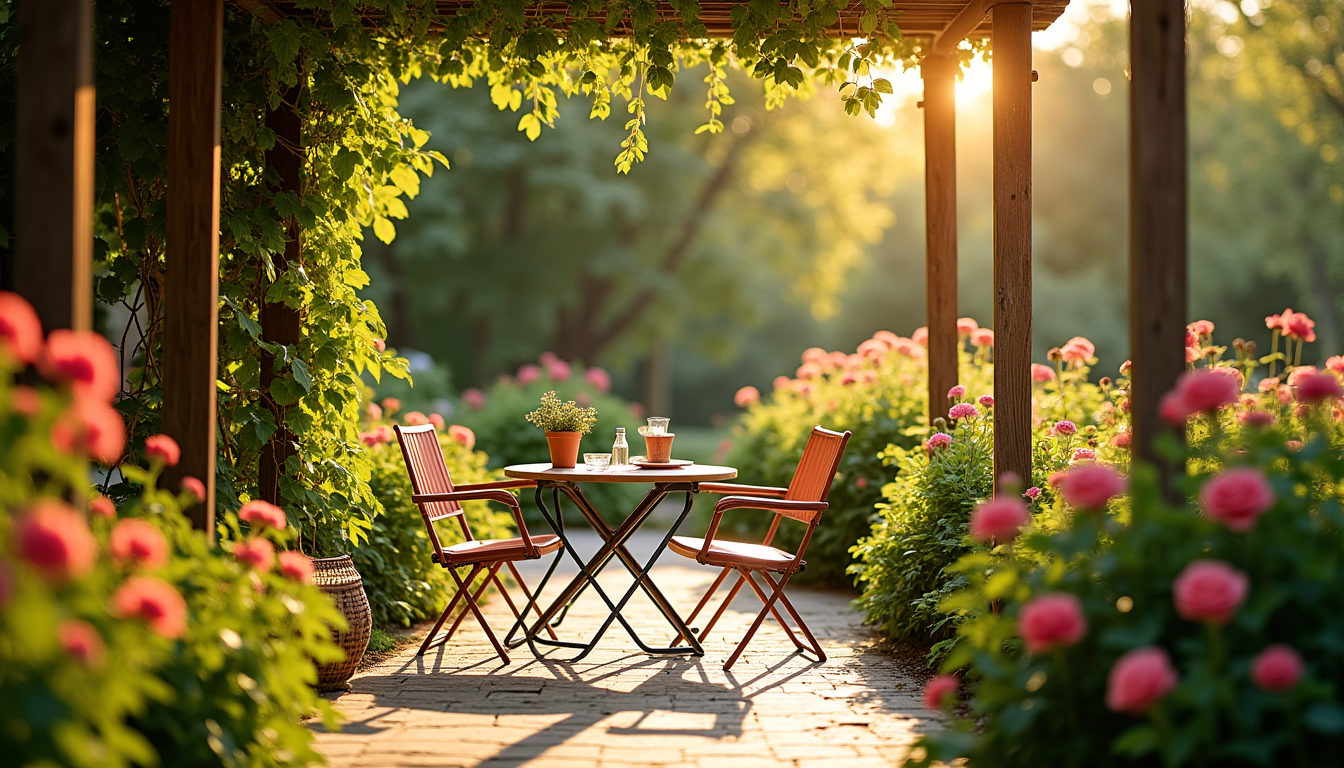 Illustration : le mobilier modulable et pliant est également un — secrets cachés pour embellir votre jardin à la maison