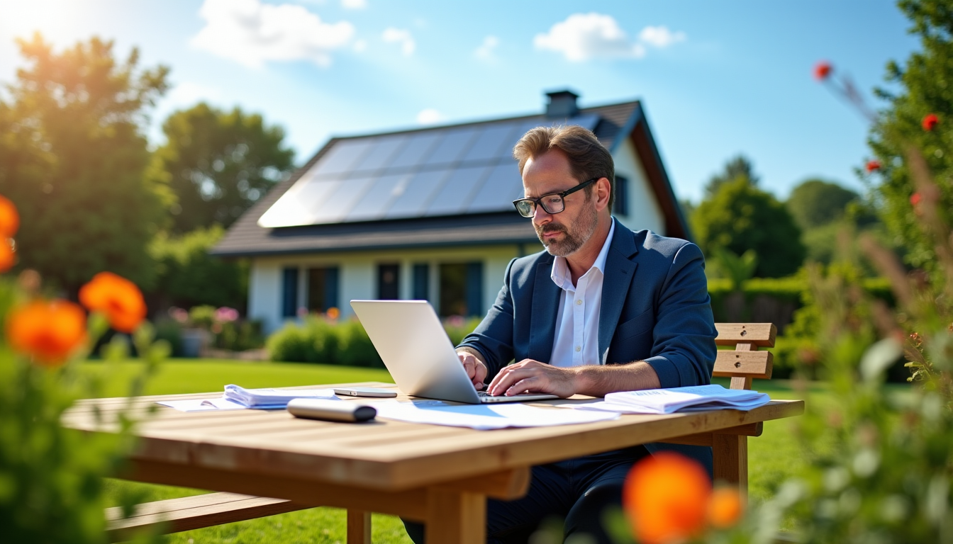 Illustration : termes complexes et de vous accompagner à chaque — panneaux photovoltaïques et regroupement de crédits : optimisez votre budget avec credits-assur