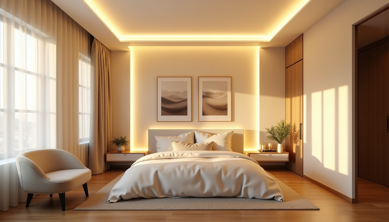 plafond lumineux dans une chambre : quels effets sur le repos et la détente ? — l'intégration d'un éclairage au plafond de la chambre