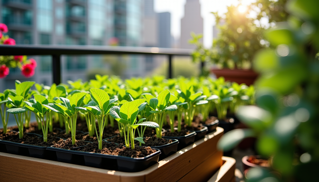 utiliser une mini-serre et une jardinière de balcon pour vos semis ? — évitez d'utiliser de la terre de jardin classique