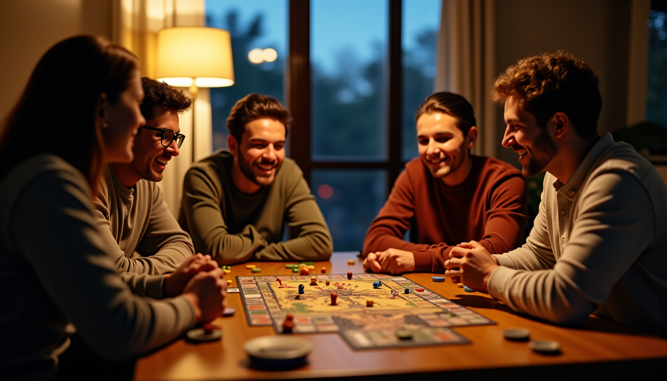 Illustration : un jeu emblématique dans cette catégorie permet de — jeux d’ambiance à sortir pour animer une soirée entre amis à la maison