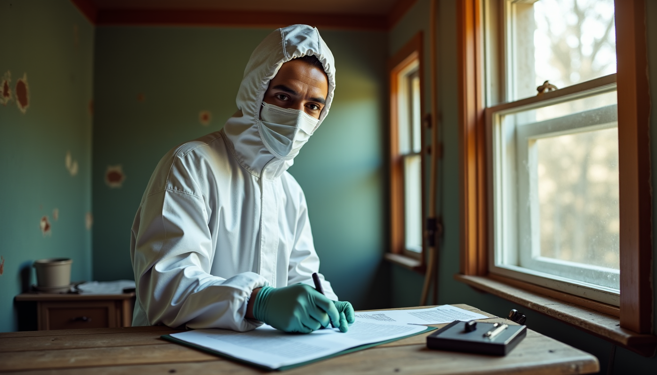 Illustration : le rapport d'état d'amiante est un document technique — se déroule un diagnostic amiante avant vente lors d’une transaction immobilière ?