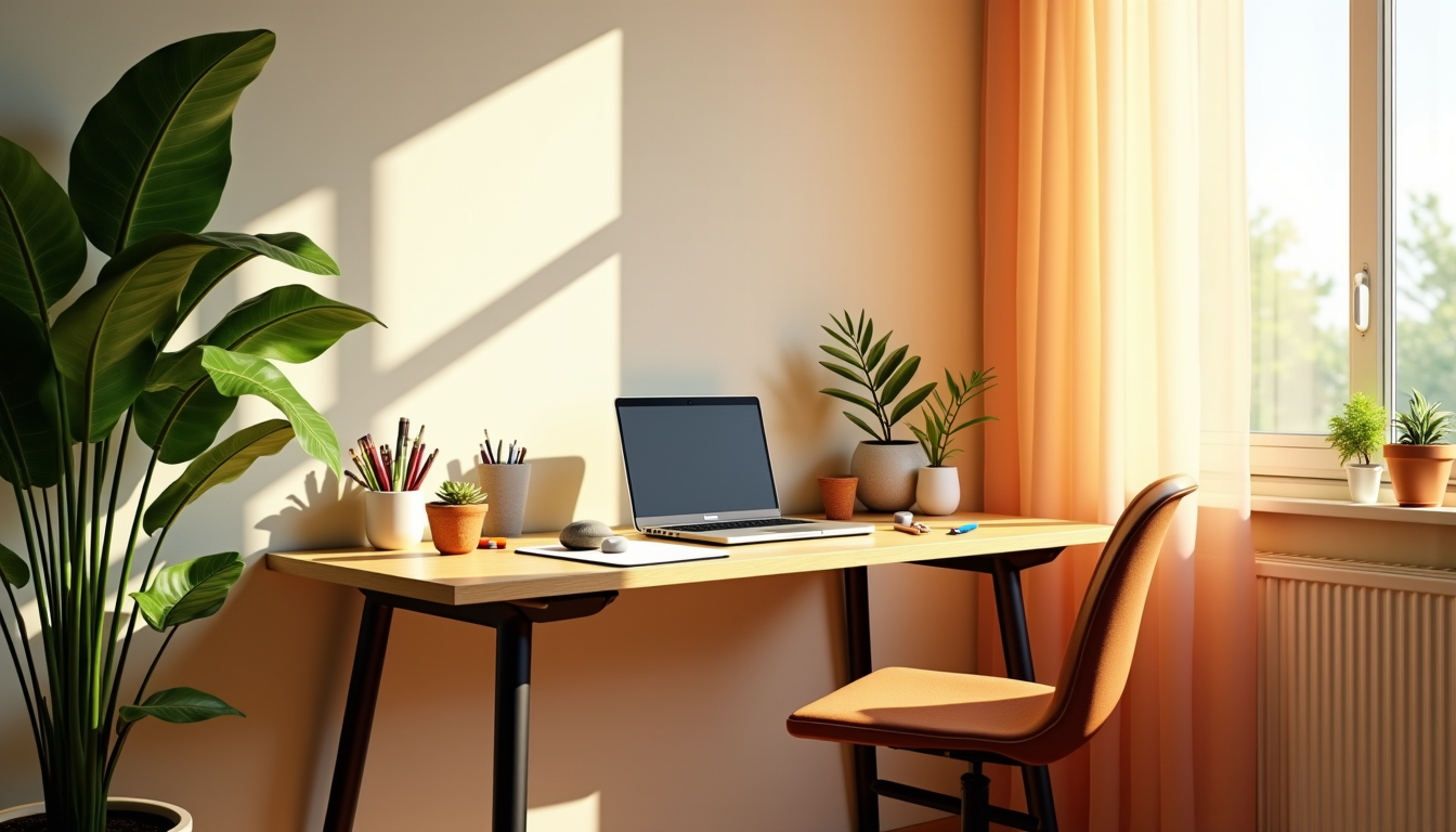 Illustration : au-delà du mobilier et du rangement, l'agencement et — aménagez un espace créatif chez vous facilement