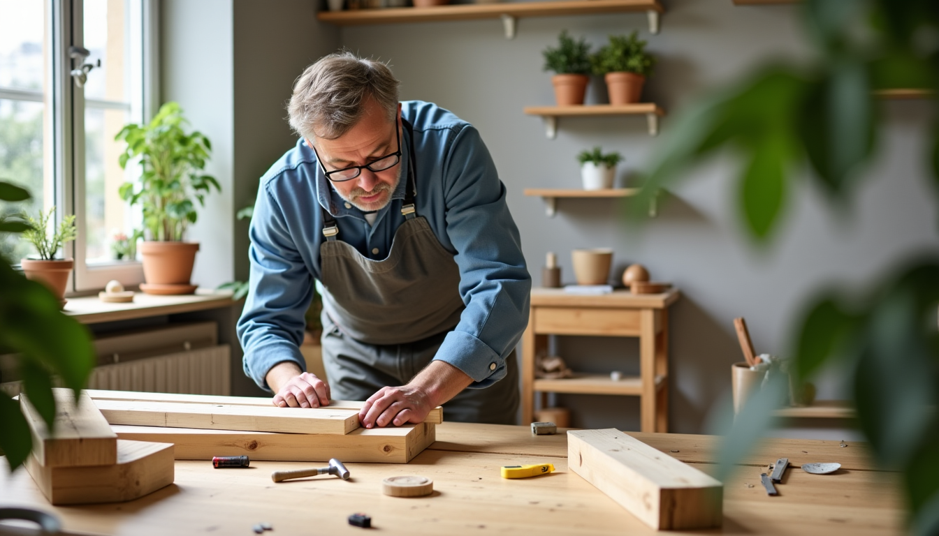 Illustration : optimiser l'espace, créer une petite console d'appoint. facile — astuces pour réussir vos projets de bricolage à la maison
