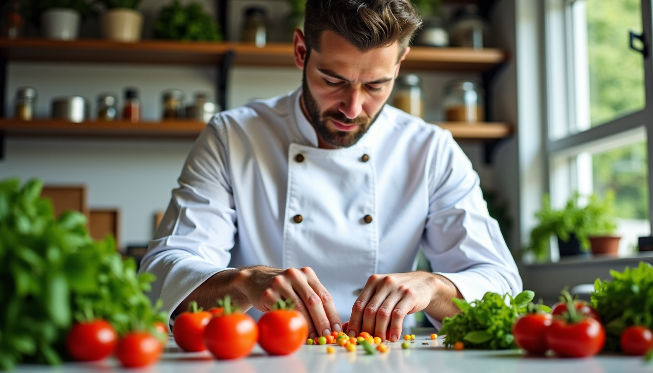 Illustration : la quête des meilleurs ingrédients est une démarche — l'art de sublimer les saveurs dans chaque assiette