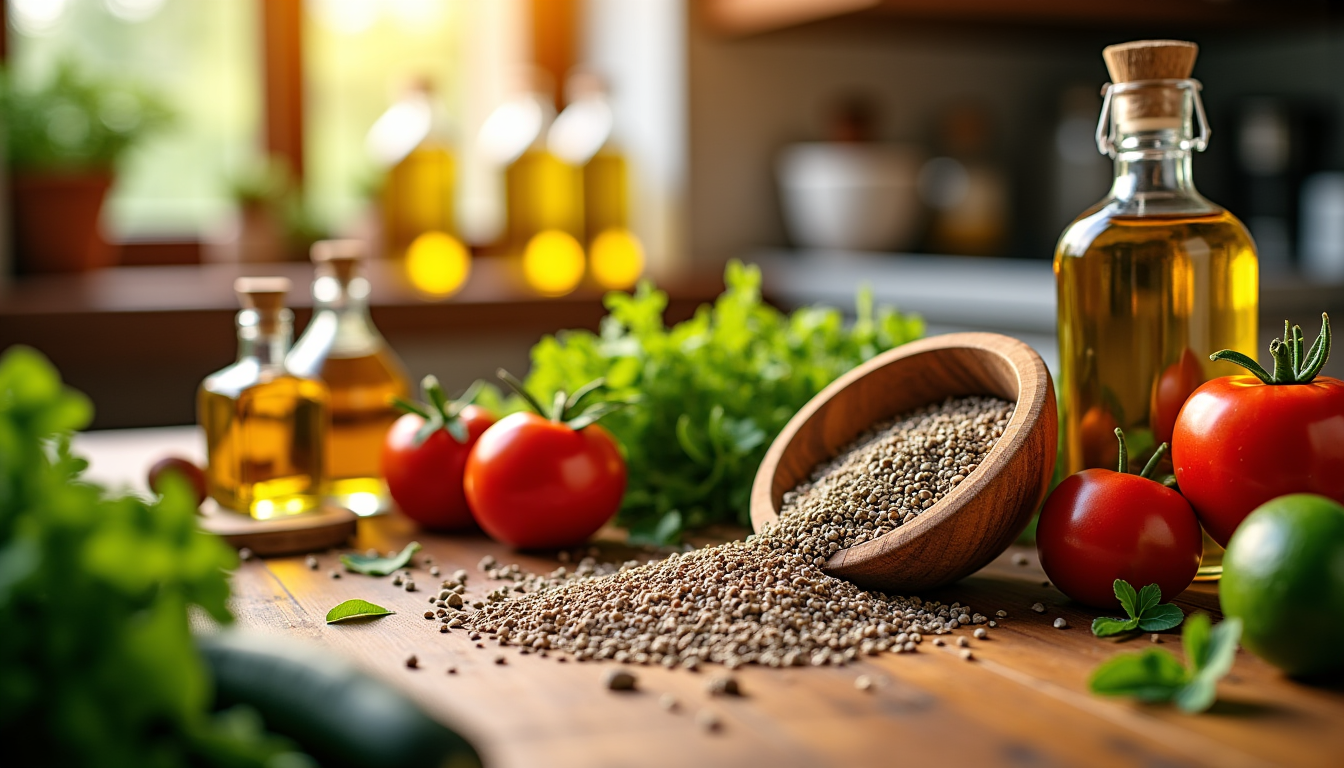 optimiser votre bien-être avec une alimentation équilibrée — ix), des graines (chia, lin) et des huiles