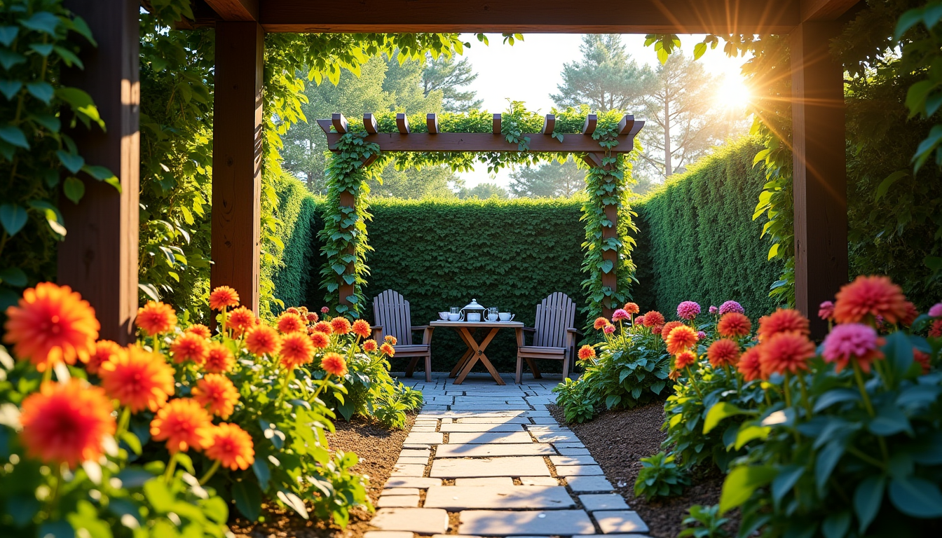 Illustration : ces éléments verticaux permettent également de masquer des — créer un coin de paradis : astuces pour un jardin harmonieux