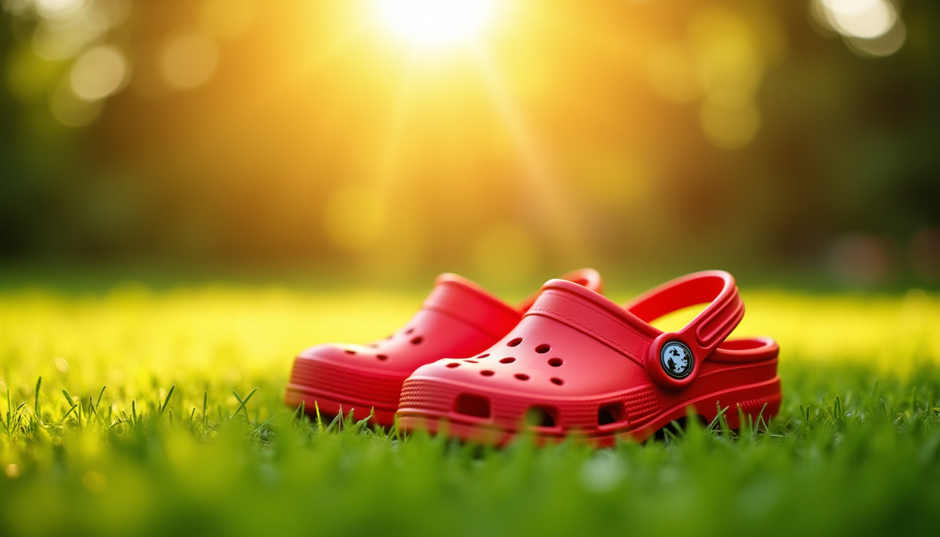 Illustration : cette couleur apporte une touche de personnalité et — le sabot de bébé rouge est la chaussure star de l'été ?