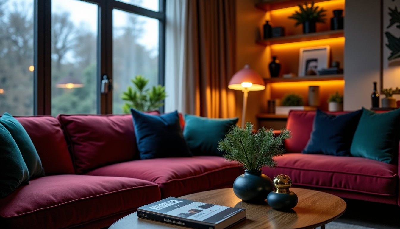 secrets pour une ambiance cosy chez soi — ds : bordeaux, bleu nuit, vert sapin. à