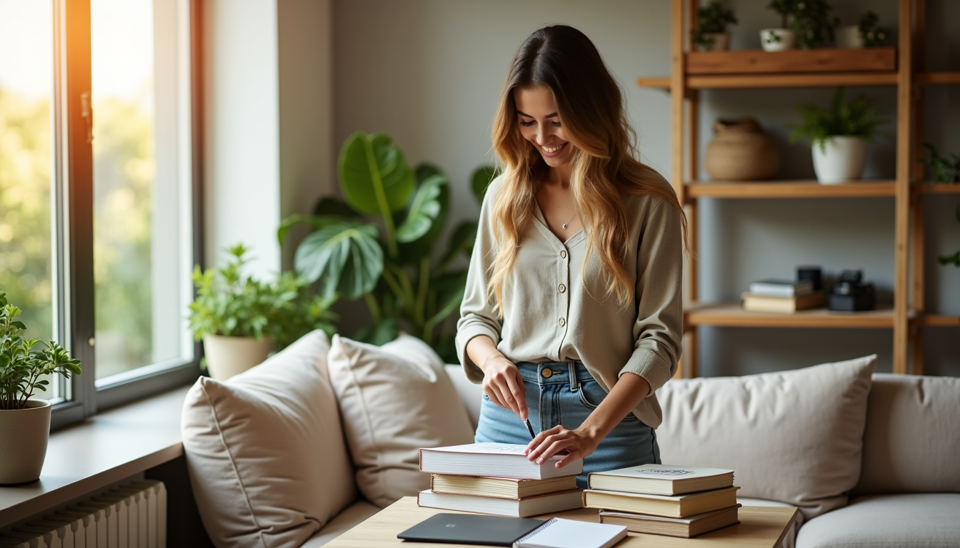 Illustration : une fois le tri effectué, mettez en place — optimisez l'espace chez vous avec des astuces simples