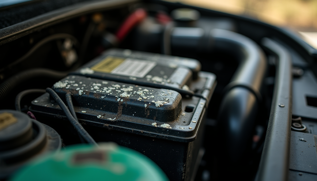 Illustration : terie. la sollicitation répétée du démarreur sans recharge — signes qui montrent qu’une batterie de voiture doit être remplacée