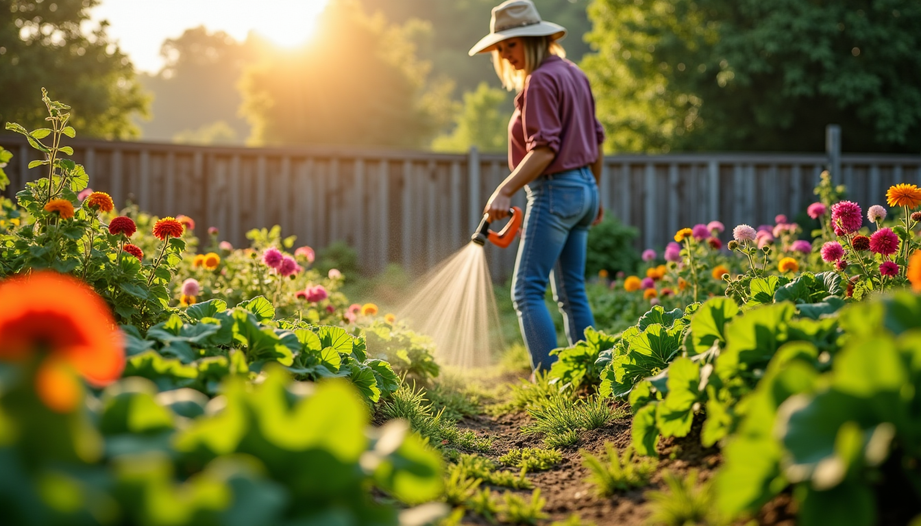 Illustration : la pelouse et le potager sont souvent les — astuces pour avoir un jardin vert même en saison sèche