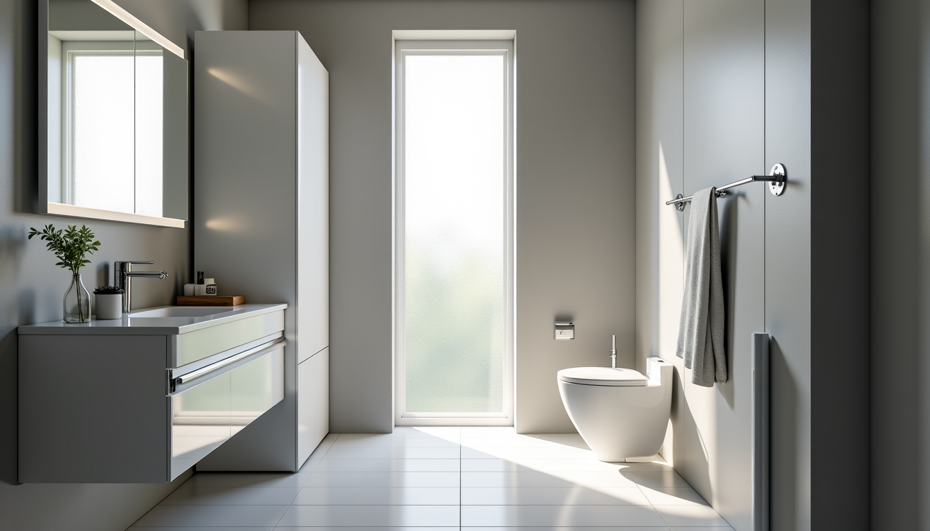 Illustration : un miroir est indispensable dans une salle de — choisir les bons meubles pour les petites salles de bain étroites ?