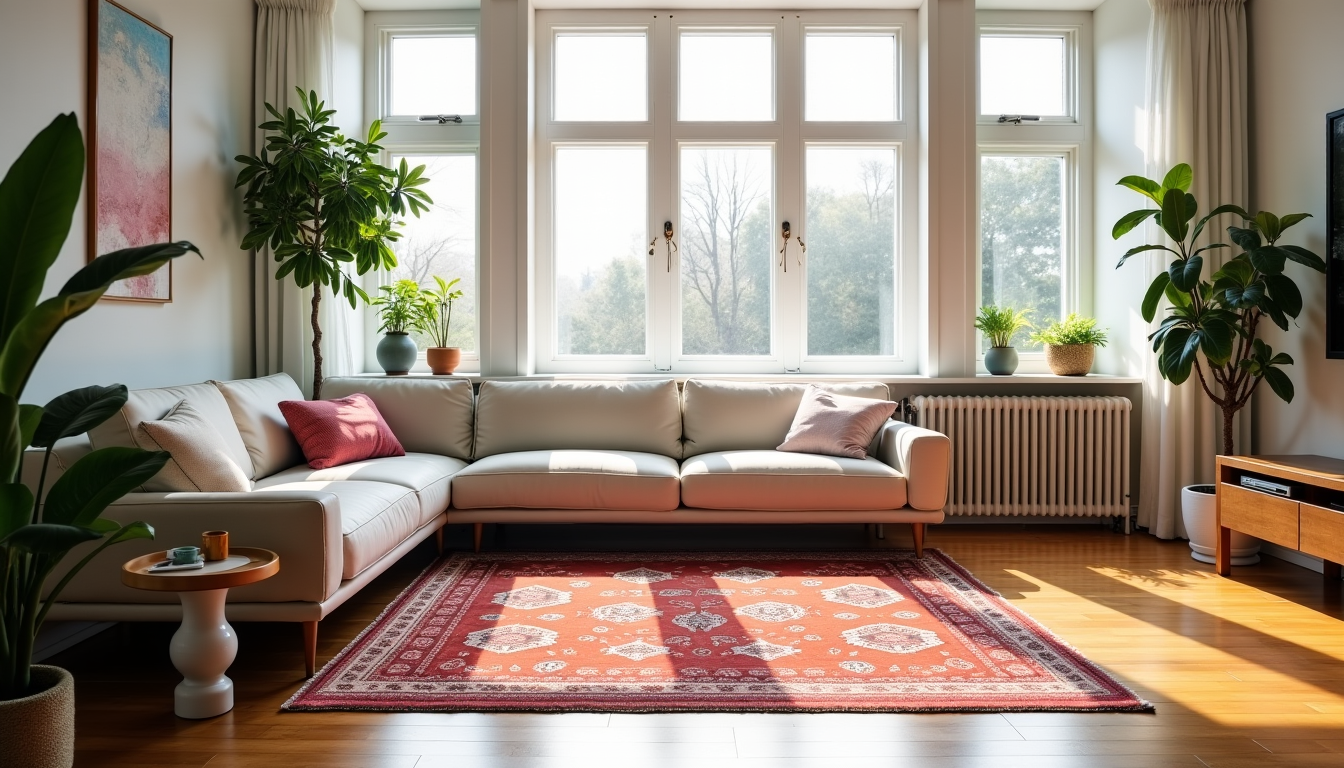 de grote comeback van etnische tapijten in minimalistische scandinavische interieurs — akt de zoektocht naar het "beste grote comeback