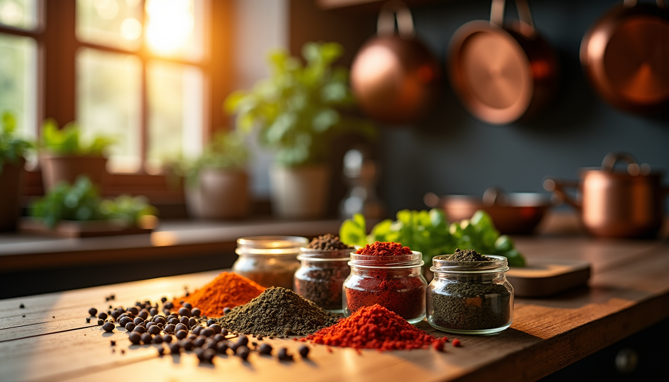 secrets des saveurs : sublimer vos plats simplement — mbre, poivre stimule les papilles, ajoute du caractère