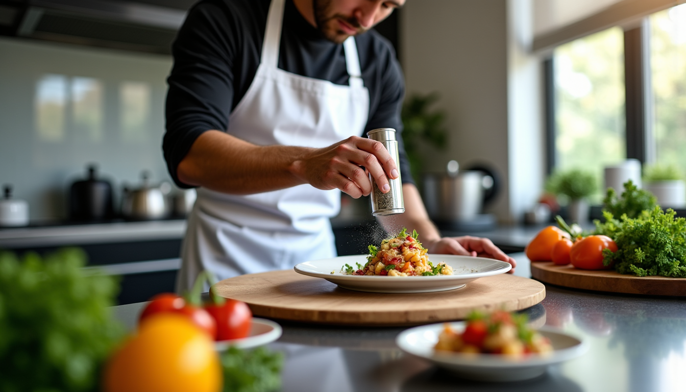 Illustration : l'assaisonnement progressif est une autre technique de chef. — secrets des saveurs : sublimer vos plats simplement
