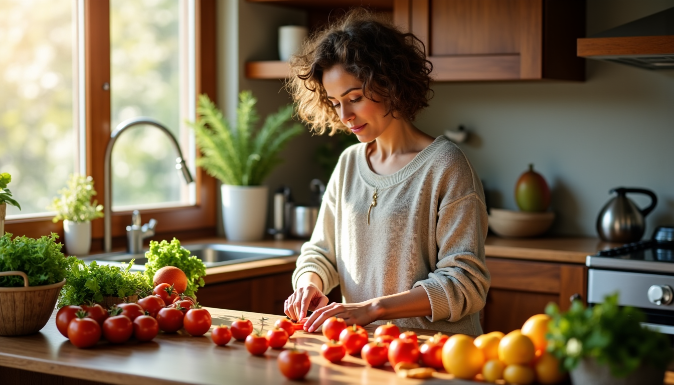 Illustration : le sentiment de prendre soin de soi par — optimiser votre santé grâce à une alimentation équilibrée