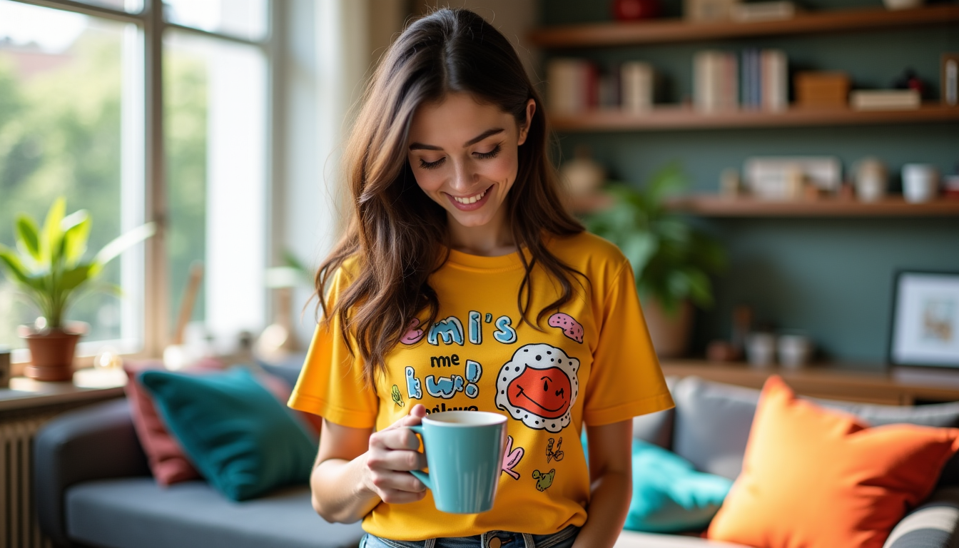 Illustration : que vous cherchiez à offrir un t-shirt humour — offrir un t-shirt humour pour femme en cadeau décalé pour lui faire plaisir ?