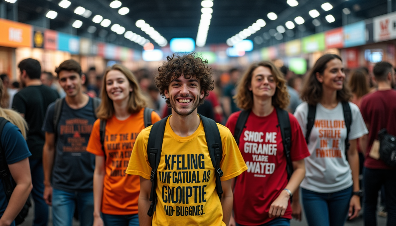Illustration : les conventions dédiées à la pop culture, aux — t-shirts humour et répliques de films cultes : la tendance mode des fans qui s'assument