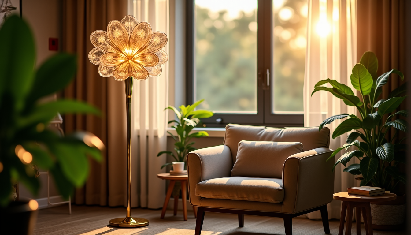 lampe sur pied fleur : comment créer un coin lecture lumineux et végétal chez soi — pour explorer une gamme variée de luminaires et
