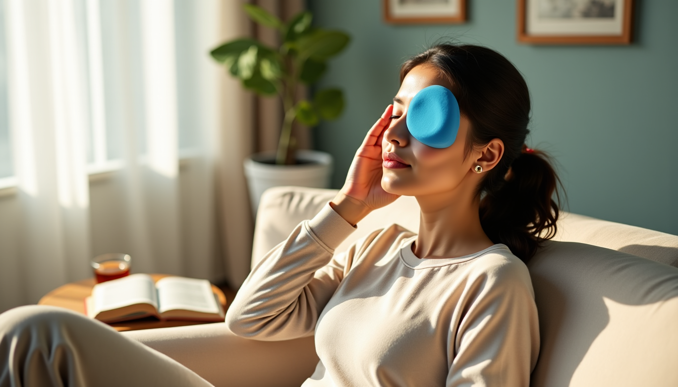 soulager les maux de tête naturellement ? — l'application d'une compresse froide sur le front ou