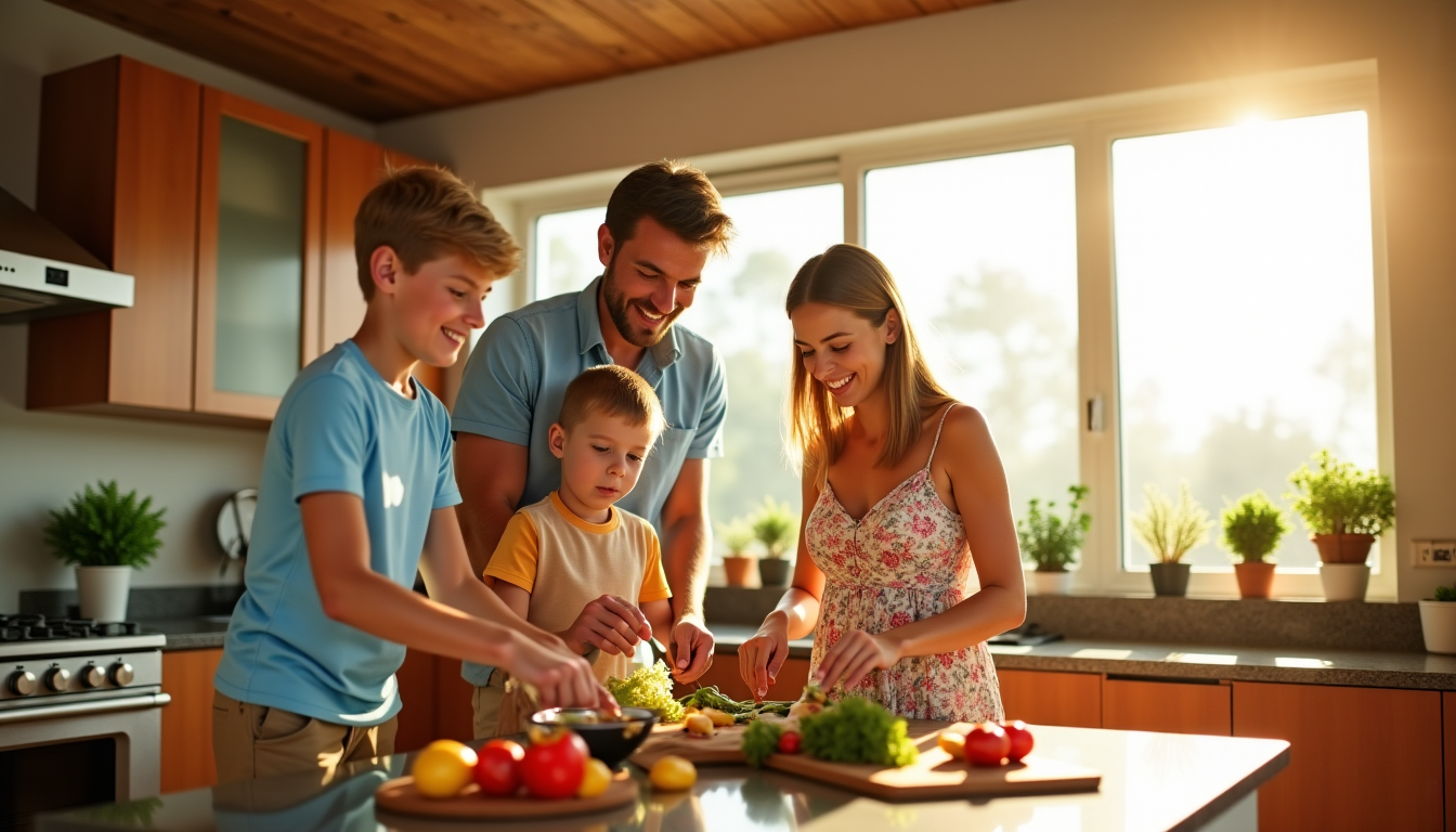 Illustration : disposer d'une cuisine équipée est un avantage considérable — hébergements & séjours en famille : les critères pour réussir vos vacances avec enfant